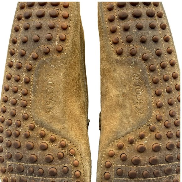 TOD\'S Men\'s Gommino Driving Shoes in Nubuck Suede Loafers Brown Tan US 9.5 main image 16